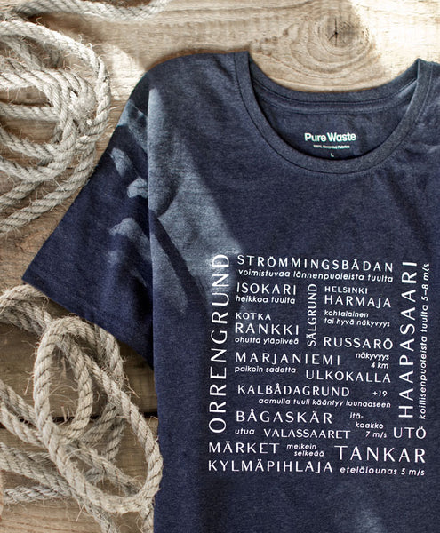 Merellinen paita, kierrätyskuitu