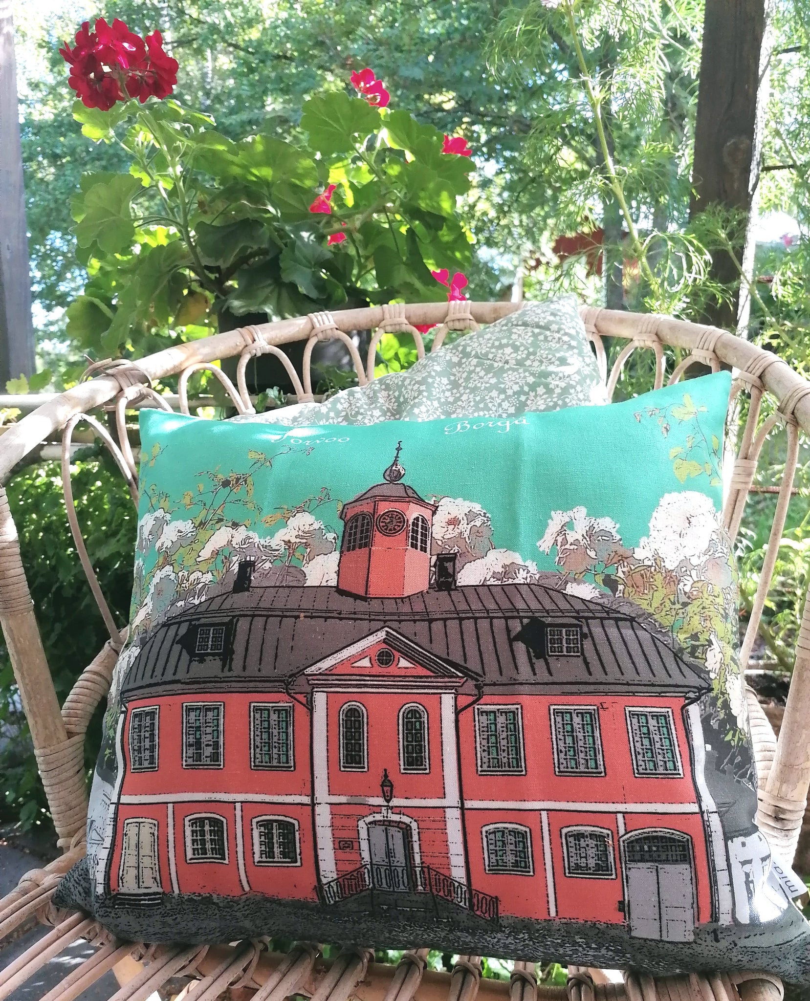Porvoo -tyynynpäällinen, turkoosi